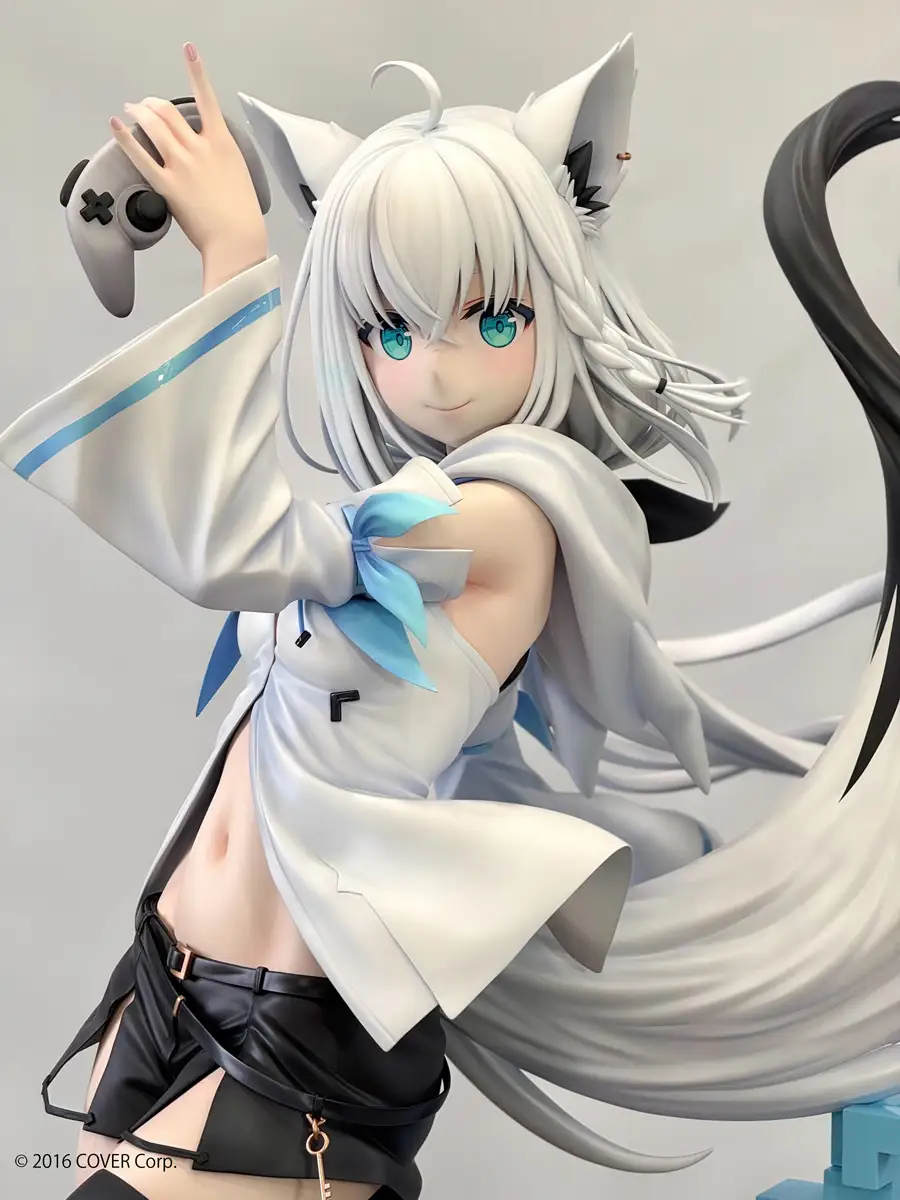 A life size statue of Shirakami Fubuki A life size statue of Shirakami Fubuki