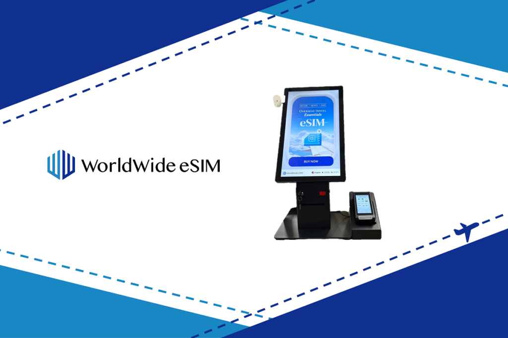 A Worldwide eSIM vending terminal