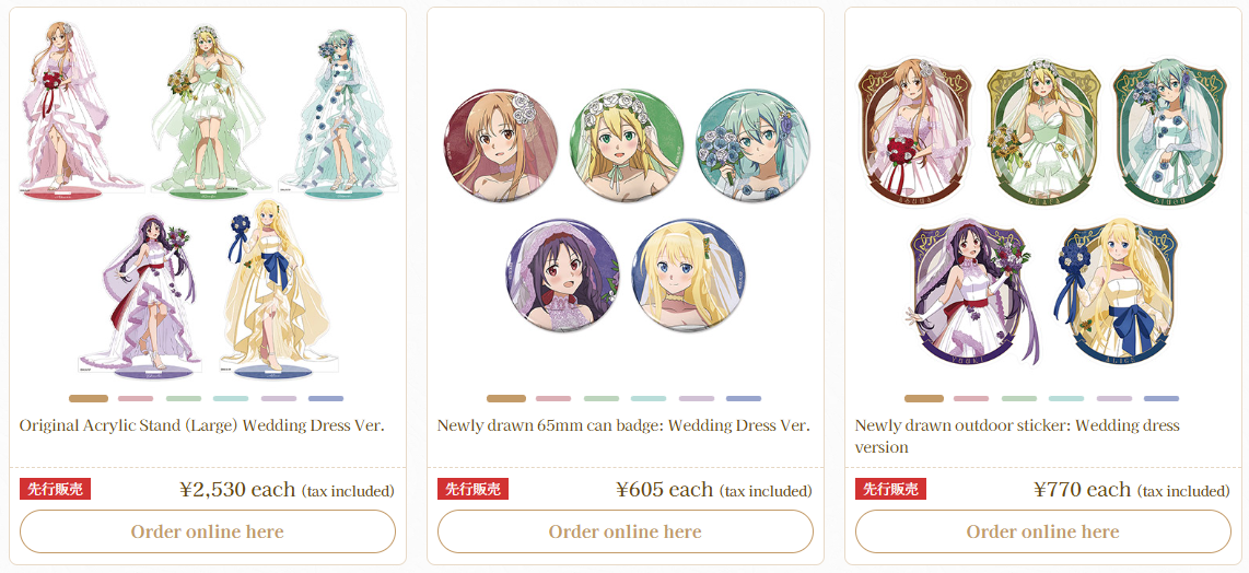 Sword Art Online 'wedding dress' pop up shop 2