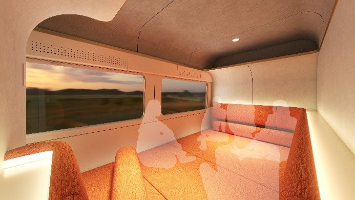 Japan Overnight Express Train Green Room for four
