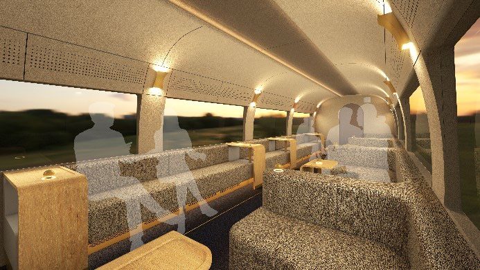 Japan Overnight Express Train Lounge Space