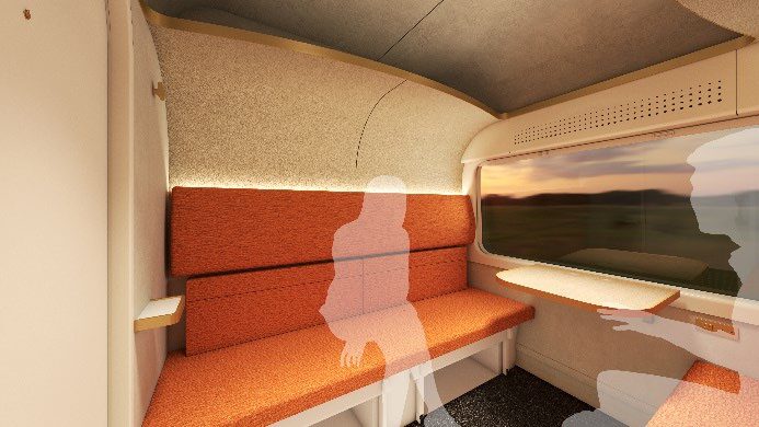 Japan Overnight Express Train Two Person Green Room