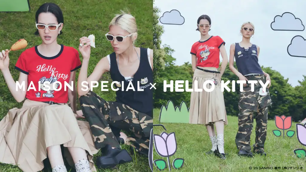 HELLO KITTY × MAISON SPECIAコラボレイヤードTシャツ HELLO KITTY × MAISON SPECIAL】Layered T-shirt