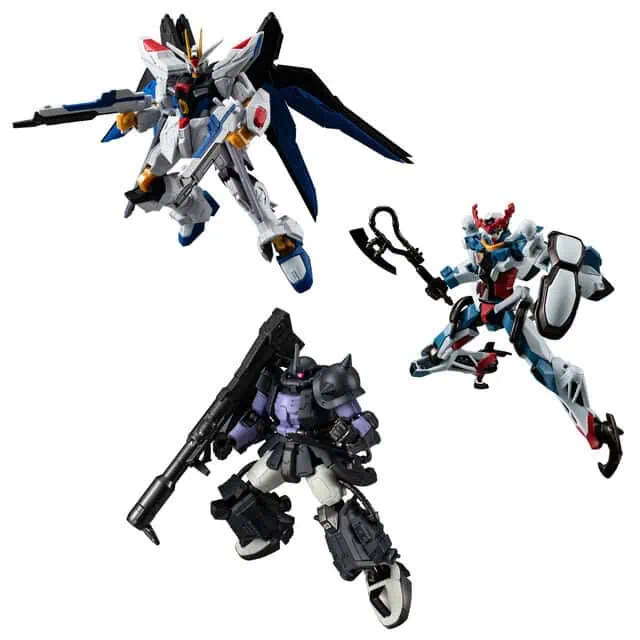 New Gundam mini figure set features three popular mobile
