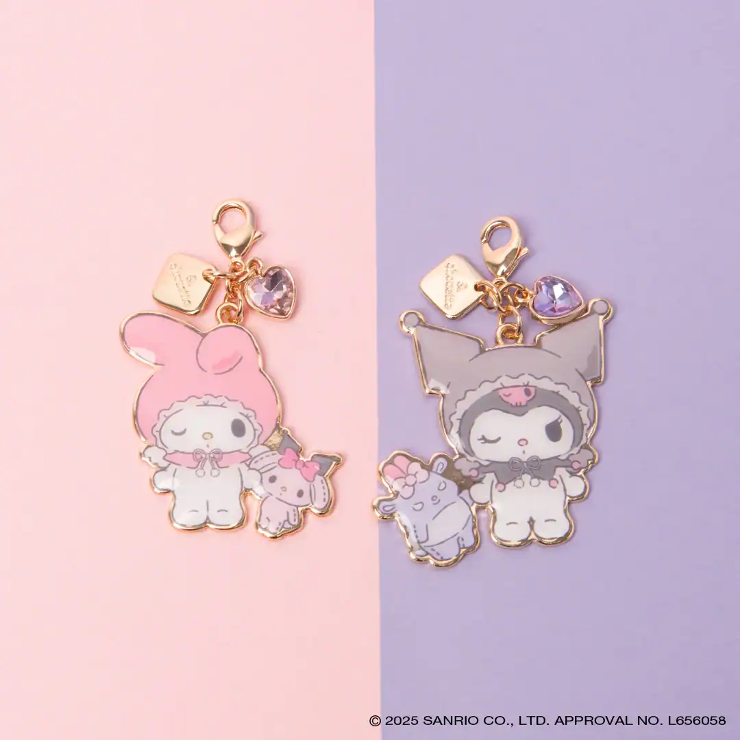 chouette Kuromi and My Melody zipper charm