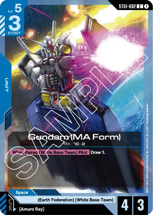 gundam card game heroic beginnings starter deck ST01 002