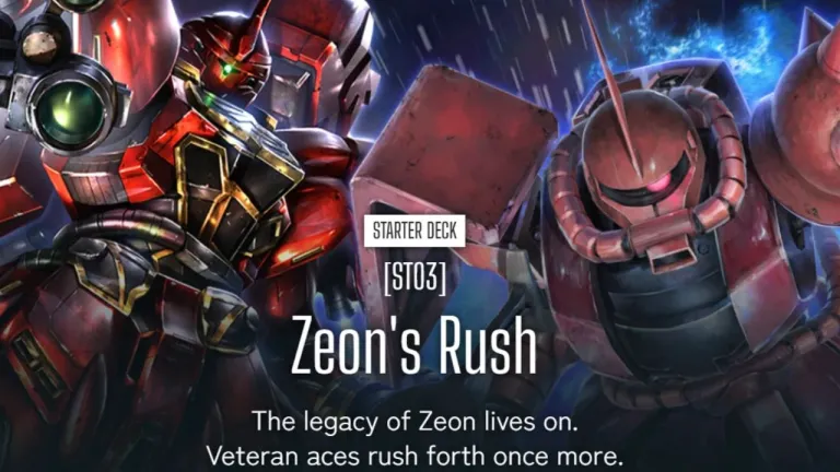 gundam card game zeons rush starter deck key art 2