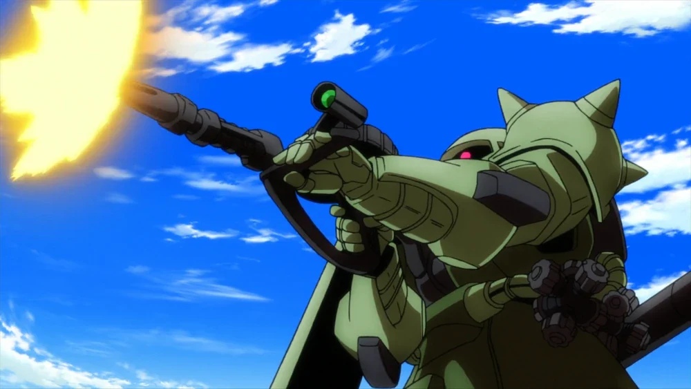 zaku anime screenshot gundam build fighters