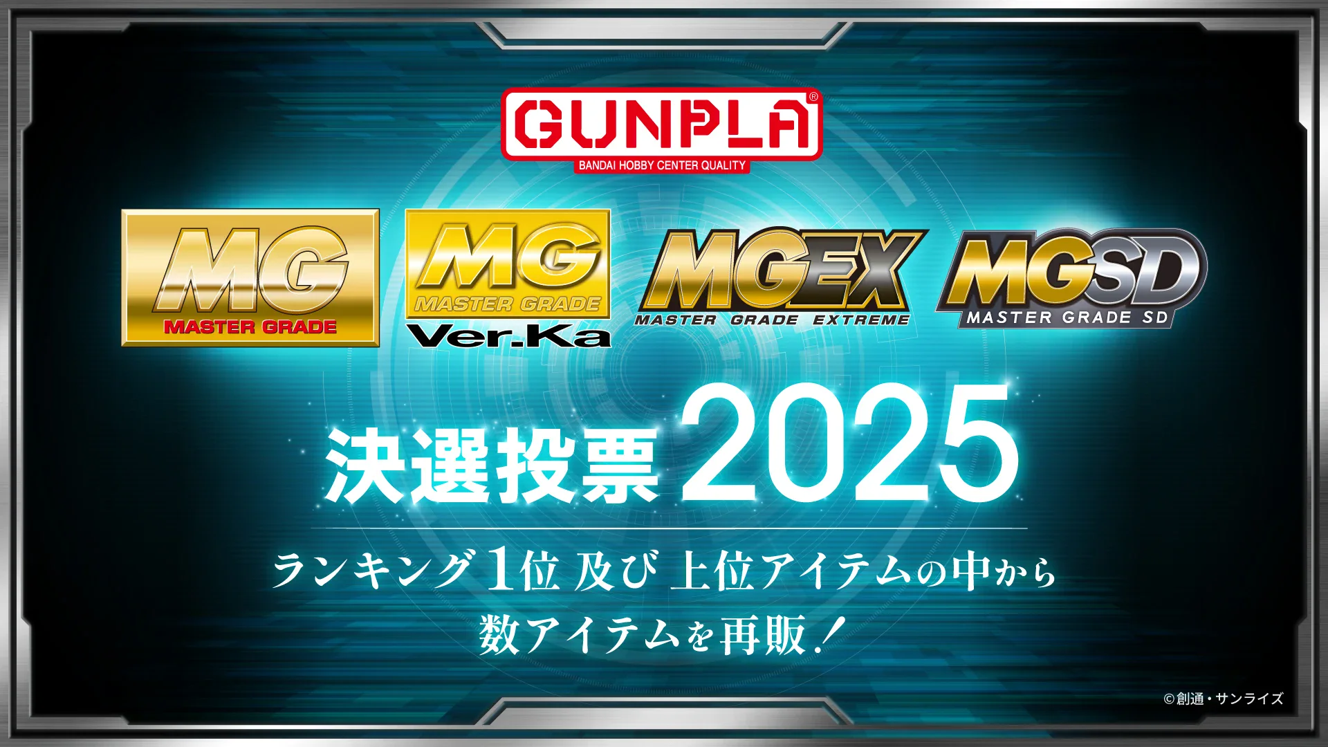 Master Grade (MG) Reissue Fan Vote 2025 2