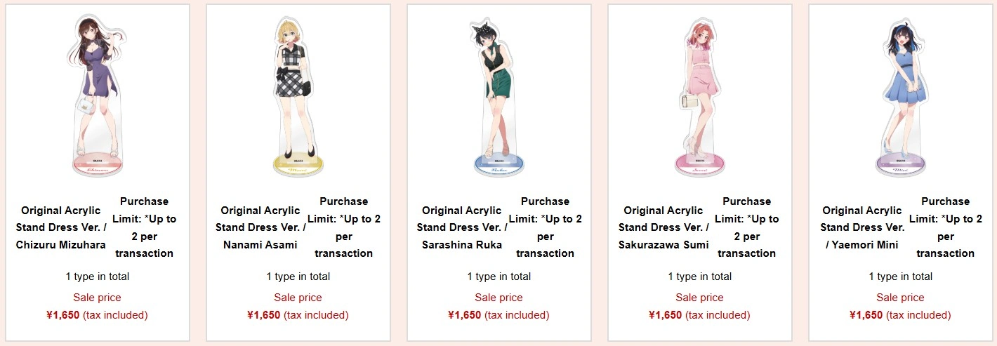 Rent a Girlfriend pop up shop