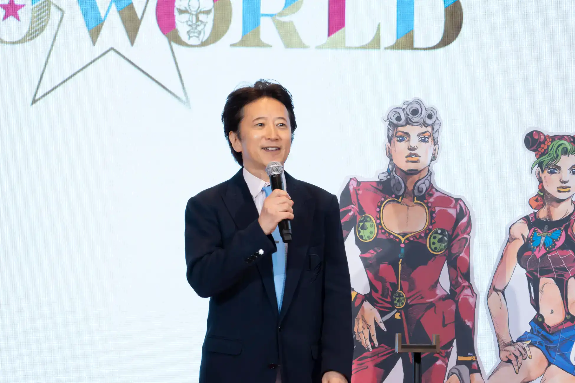Hirohiko Araki attends opening ceremony for Tokyo's new JoJo's