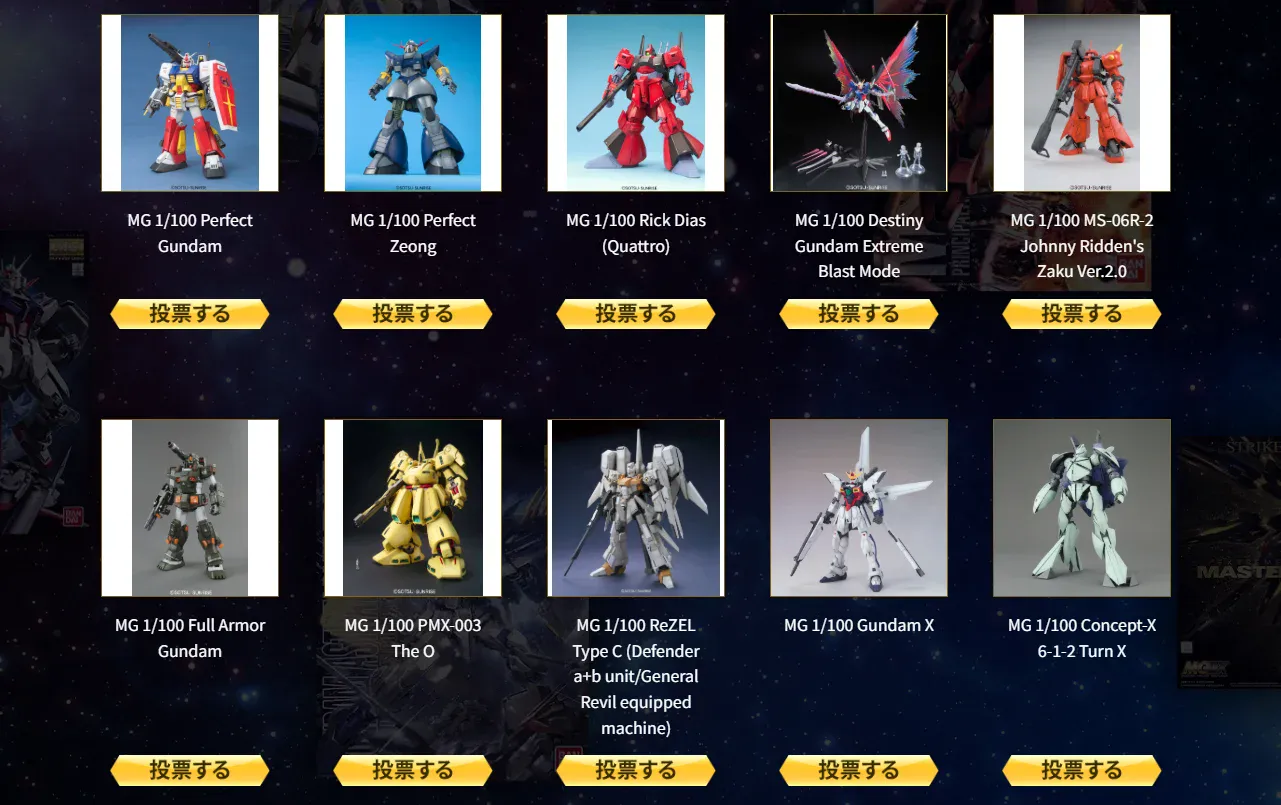 mg gundam gunpla runoff vote 2025 final 1