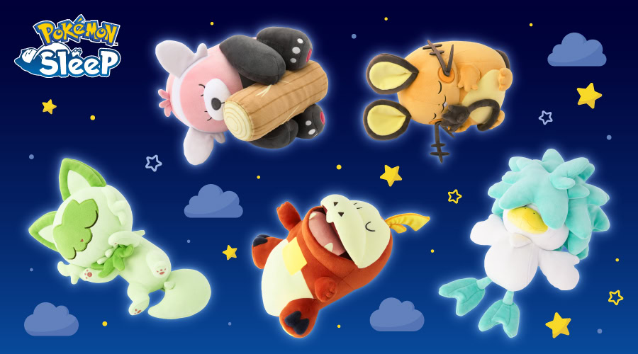 Pokemon Sleep のぼり Pokémon Sleep gets its own line of adorable sleepy Pokémon plushies