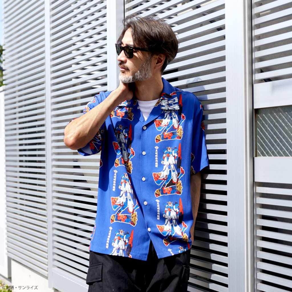 RUNSEOKJINアムステルダム会場限定シャツM ツナの空箱とホカロンオマケ Tropical-themed Gundam Hawaiian shirts arrive just in time for summer