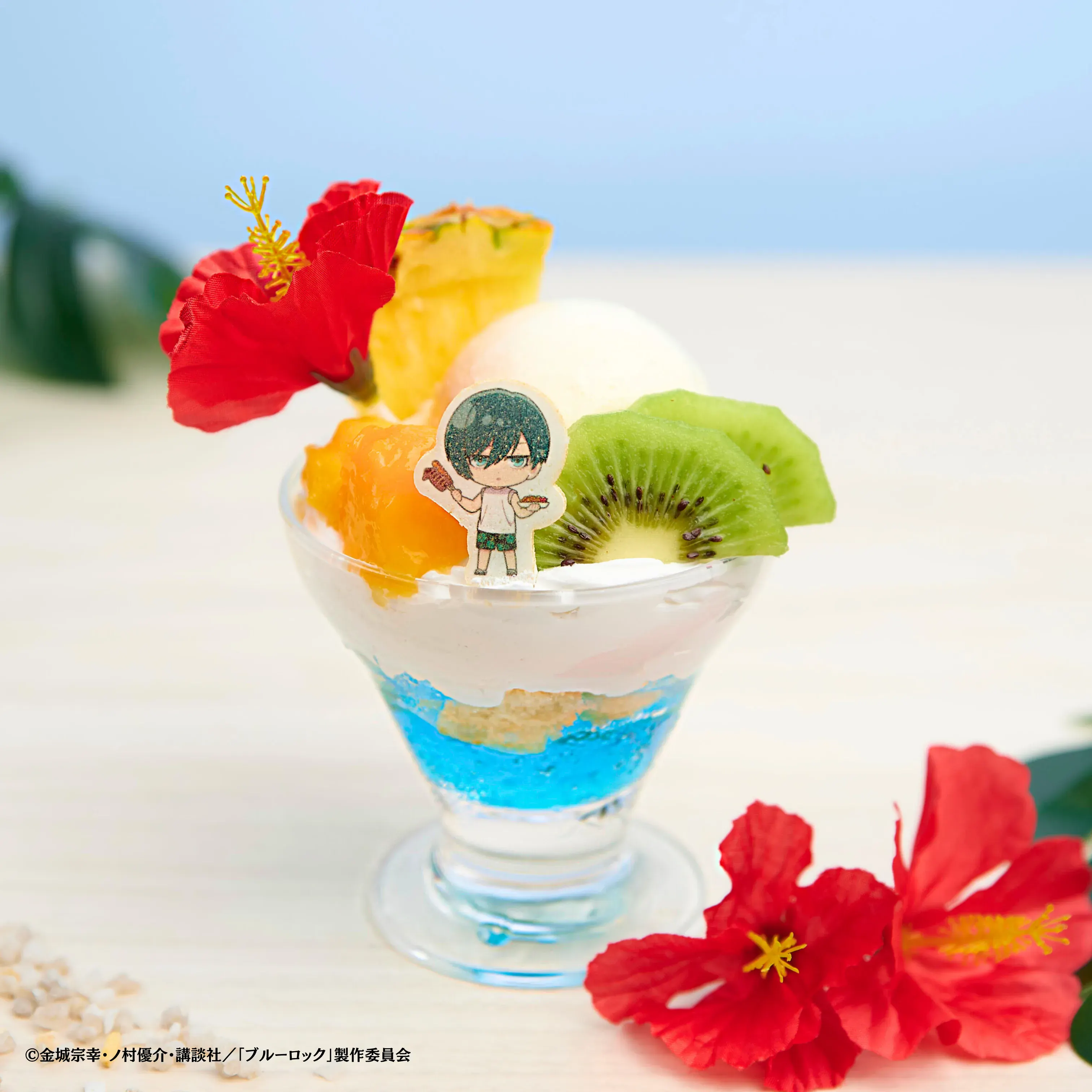 Blue Lock summer themed cafe 5