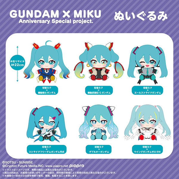 Gundam 45th Anniversary × Hatsune Miku plush 17