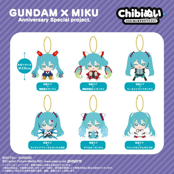 Gundam 45th Anniversary × Hatsune Miku plush 3