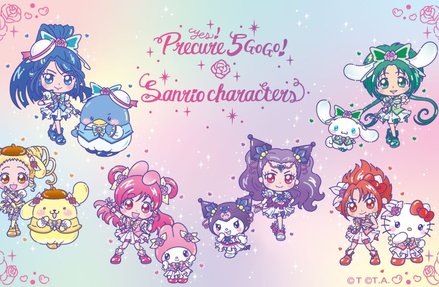Yes Precure 5 GoGo! x Sanrio merch