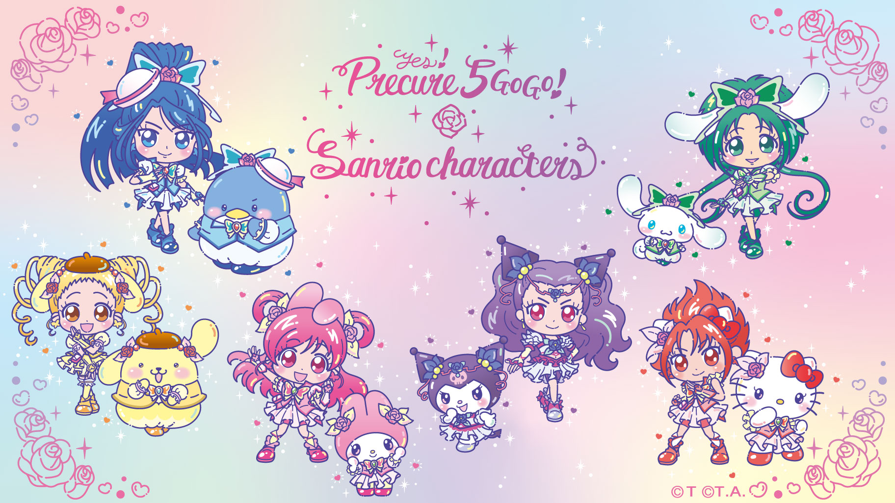Huge new Yes! Precure 5 GoGo! x Sanrio merch and apparel range set